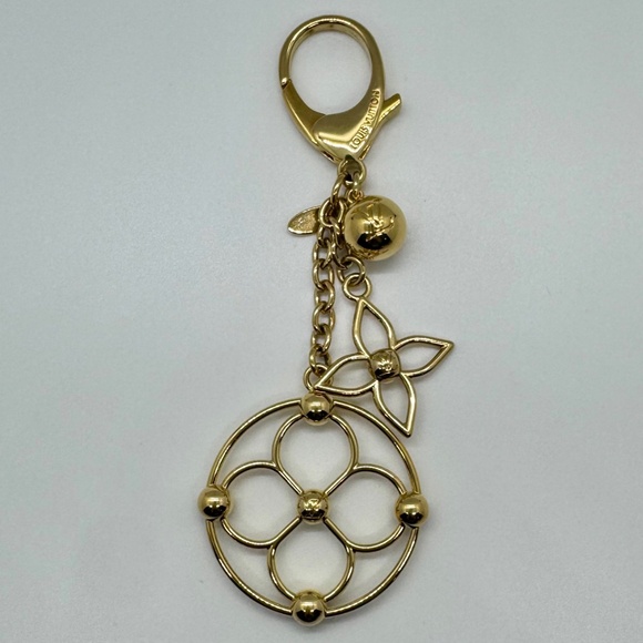 Louis Vuitton Bloomy Gold Brass Bag Charm Key Ring - Picture 4 of 6
